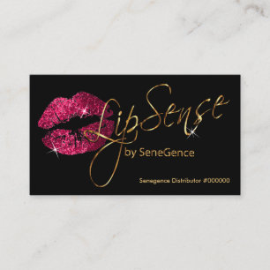 Hot Pink Glitter and Gold Business Card