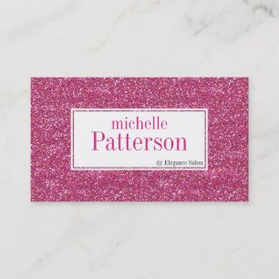 Hot Pink Glitter Appointment Business Cards