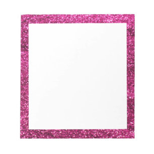 Hot Pink Glitter Notepad