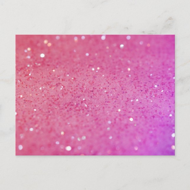 Hot Pink Glitter - Shiny, Sparkles Postcard (Front)