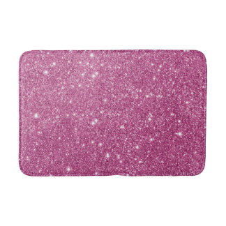 Hot Pink Glitter Sparkles Bath Mat