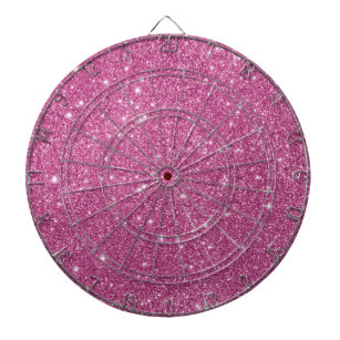 Hot Pink Glitter Sparkles Dartboard