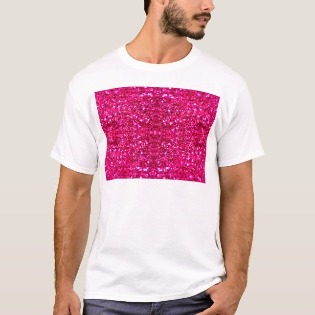 hot pink glitter T-Shirt (Front)
