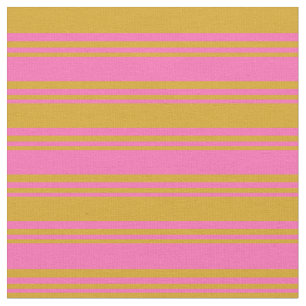 Hot Pink & Goldenrod Coloured Pattern Fabric