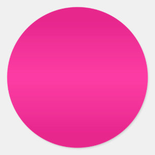 Hot Pink Gradient Blank Classic Round Sticker