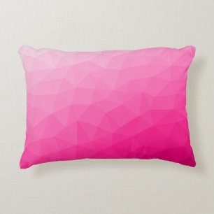 Hot pink Gradient Geometric Mesh Pattern Accent Pillow