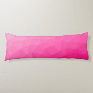 Hot pink Gradient Geometric Mesh Pattern Body Pillow