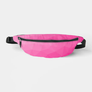 Hot pink gradient geometric mesh pattern fanny pack