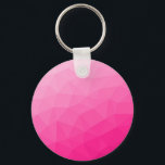Hot pink Gradient Geometric Mesh Pattern Keychain<br><div class="desc">Elegant and cool Triangle geometric mesh with hot pink gradient for ladies.
pink,  hot pink,  mesh,  triangles,  pattern,  bright,   geometric,  cool,  pink mesh,  
gradient, 

geometry,  colorful,  colorful,  ,  pink geometric,  triangle</div>