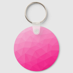 Hot pink Gradient Geometric Mesh Pattern Keychain