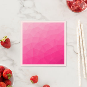 Hot pink Gradient Geometric Mesh Pattern Napkin