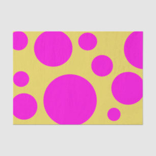 HOT PINK GRAPHIC POLKA DOT PATTERN TISSUE PAPER