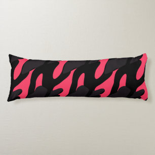 Hot pink, gray and black Camo abstract Body Pillow