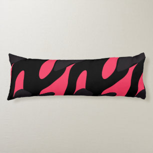 Hot pink, gray and black Camo abstract Body Pillow