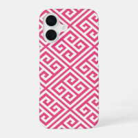 Hot Pink Greek Key Pattern