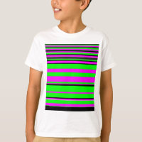 Hot Pink Green Black Colourful Stripe Pattern