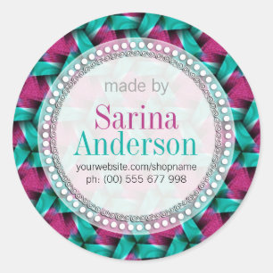 Hot Pink & Green Weave Pattern Made By Labels