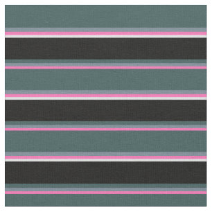 Hot Pink, Grey, Dark Slate Grey, Black & Lavender Fabric