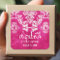 Hot Pink Grunge Damask Pattern Custom Text