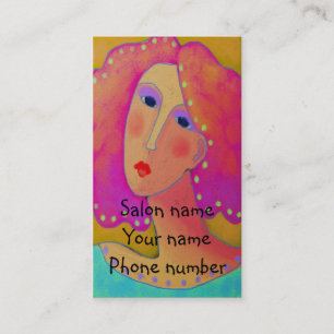 Hot Pink Hair Appointment Card