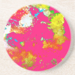 Hot Pink Heat Map Coaster