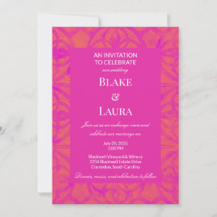 Hot Pink Heatwave Summer Bright Bold Custom Invitation