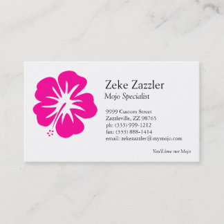 Hot Pink Hibiscus Business Card