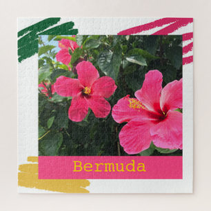 Hot Pink Hibiscus Jigsaw Puzzle