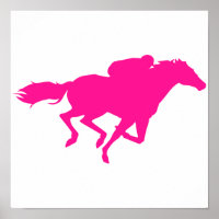 Hot Pink Horse Racing; Race Horse