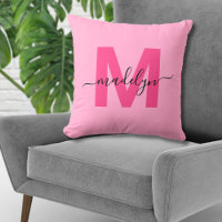Hot Pink Initial Name Monogram