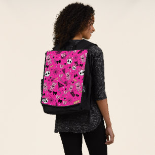 Hot Pink Jirai Kei Backpack Dark Kawaii Goth Bag
