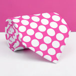 Hot Pink Jumbo Polka Dots Custom Necktie<br><div class="desc">Make a bold statement with this custom necktie featuring vibrant jumbo polka dots. Perfect for adding a touch of playful elegance to any outfit, this necktie is a unique and eye-catching accessory that’s sure to turn heads. Whether you’re dressing up for a special occasion or adding some personality to your...</div>