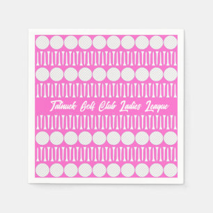 Hot Pink Ladies Golf League Party Napkins