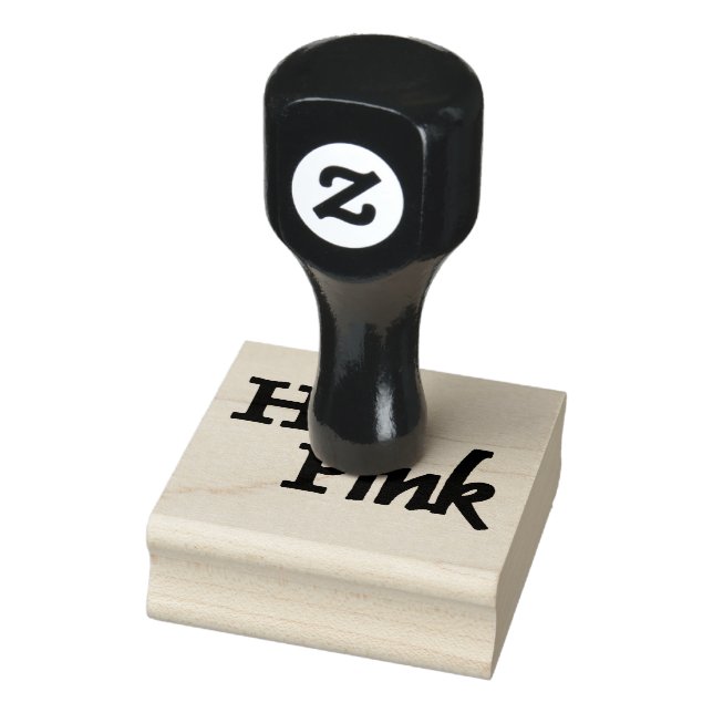 Hot Pink large rubber stamp w handle (Stamp)