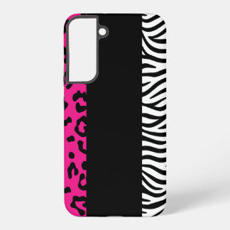 Hot Pink Leopard and Zebra Animal Print  Samsung Galaxy Case
