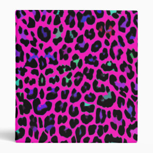 Hot Pink Leopard Binder