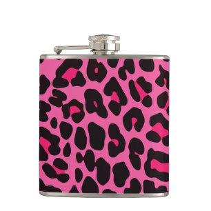 Hot Pink Leopard Hip Flask
