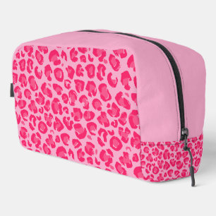 Hot Pink Leopard Pattern Dopp Kit