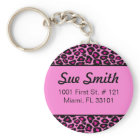 Hot pink leopard print address labels (#LABL 018)