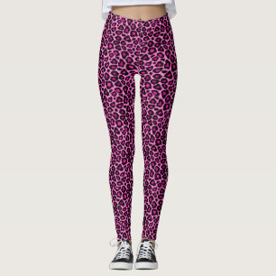 Hot Pink Leopard Print Leggings