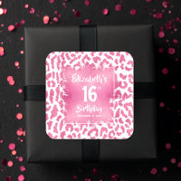 Hot Pink Leopard Sweet 16 Birthday