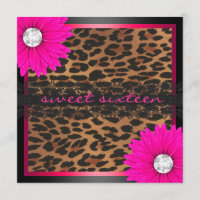Hot Pink Leopard Sweet Sixteen
