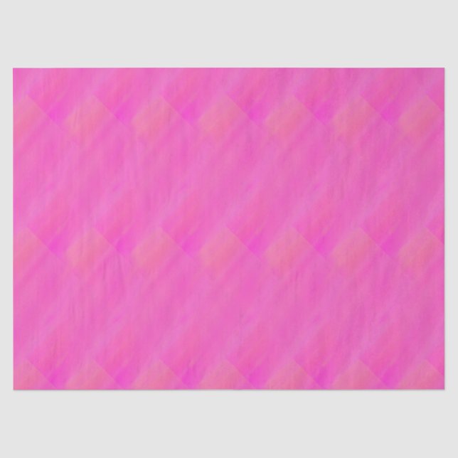 Hot Pink & Light Orange Geometric Tissue Paper (Front)