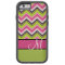 Hot Pink Lime Chevron Pattern Custom Monogram
