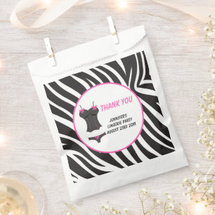 Hot Pink Lingerie Party Thank You Favour Bag
