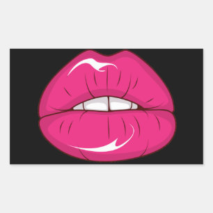Hot Pink Lips - A Kiss and a Smile! Sticker