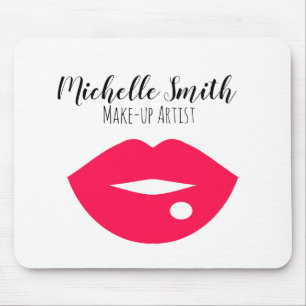Hot Pink lips design Make-up artist Mouse Pad
