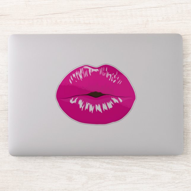 Hot Pink Lips Glamourous Illustration (Computer)