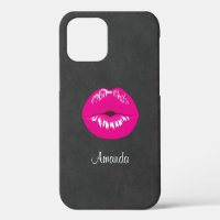 Hot Pink Lips Glamourous Illustration