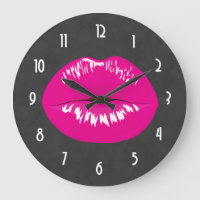 Hot Pink Lips Glamourous Illustration